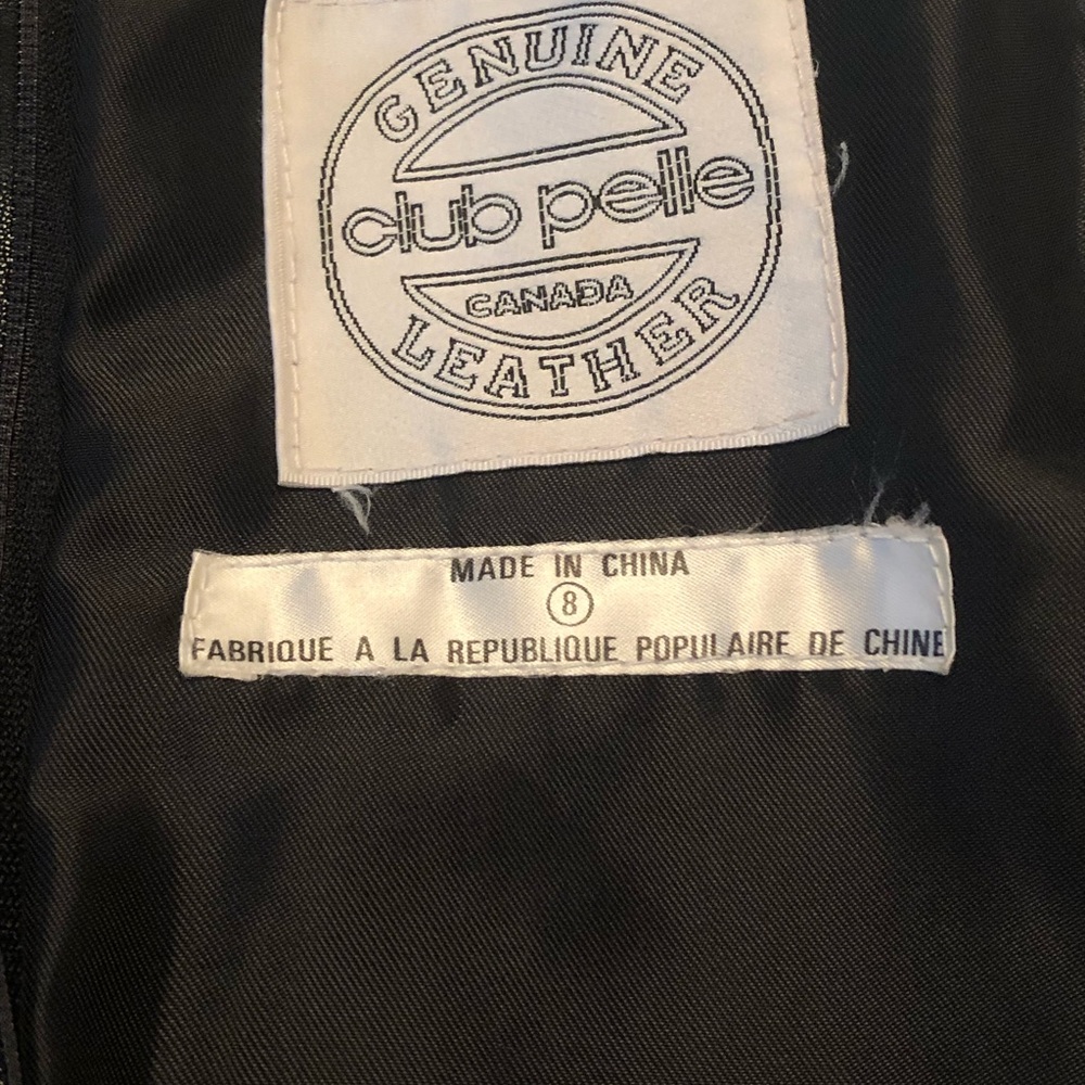Black Club pele leather skirt size 8 ( very slim fit ) more a sz 2 - Picture 6 of 8